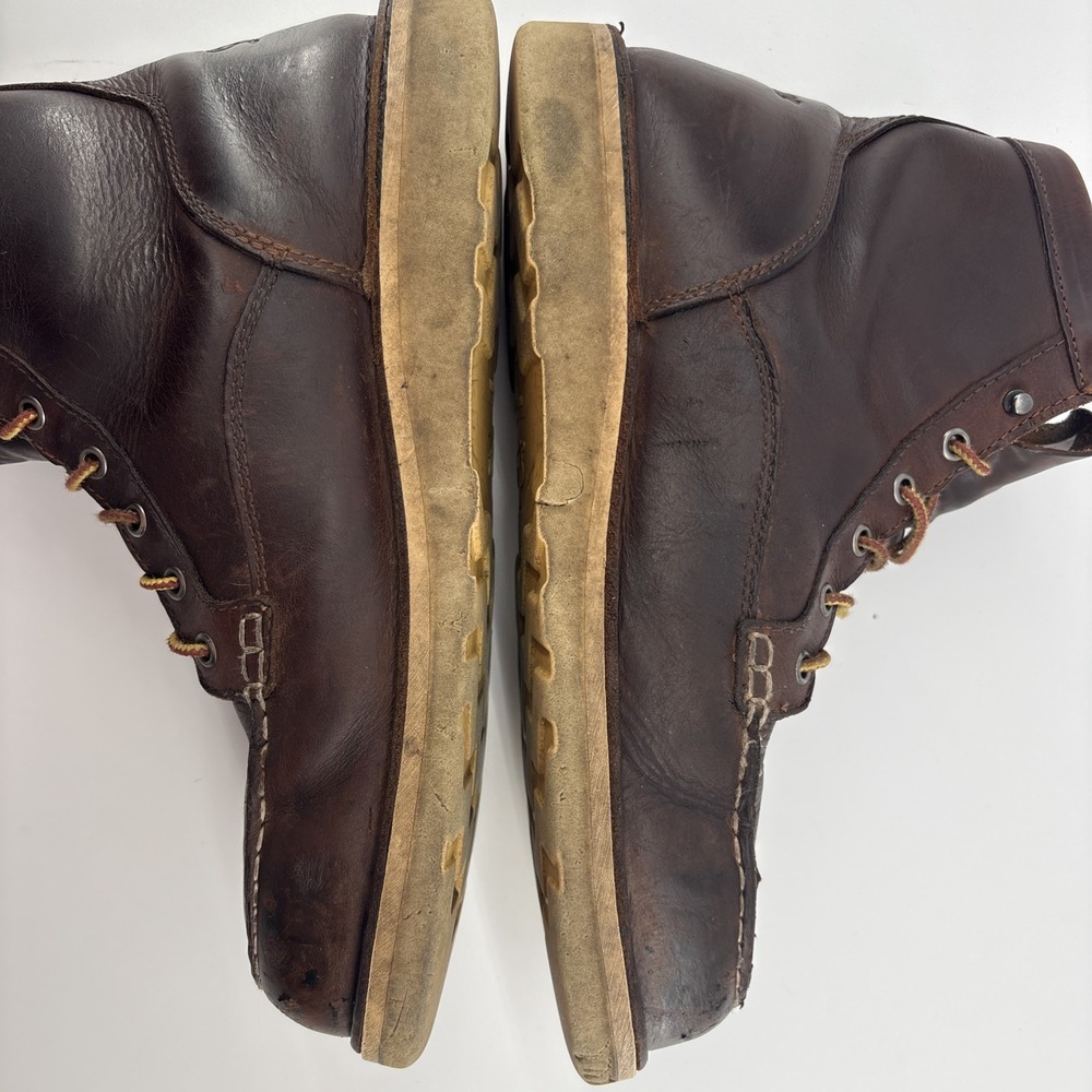 Danner Bull Run Mens Brown Leather Moc Toe Work Boots Made in USA Oil Resistant - Picture 3 of 14